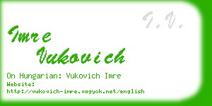 imre vukovich business card